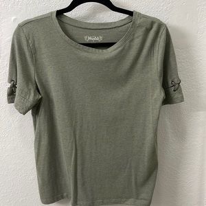 Basic Tee with Sleeve Detail